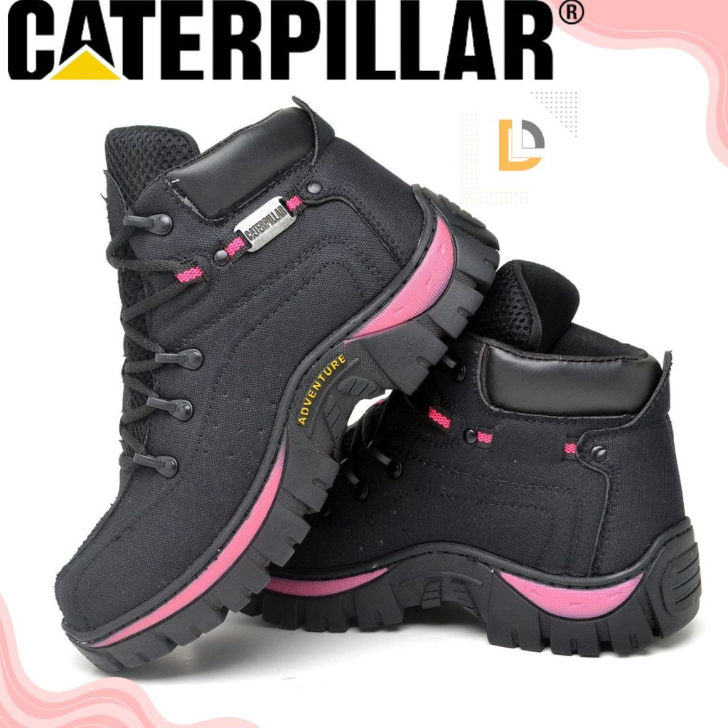 Botinha CAT Feminina Bota Coturno Adventure Lona Reforçada Sola Borracha