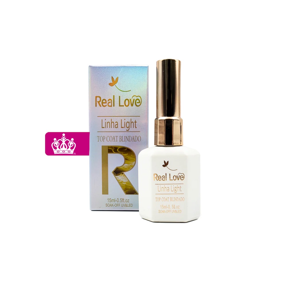 Top Coat Blindado Para Unhas Linha Light 15ml – Real Love