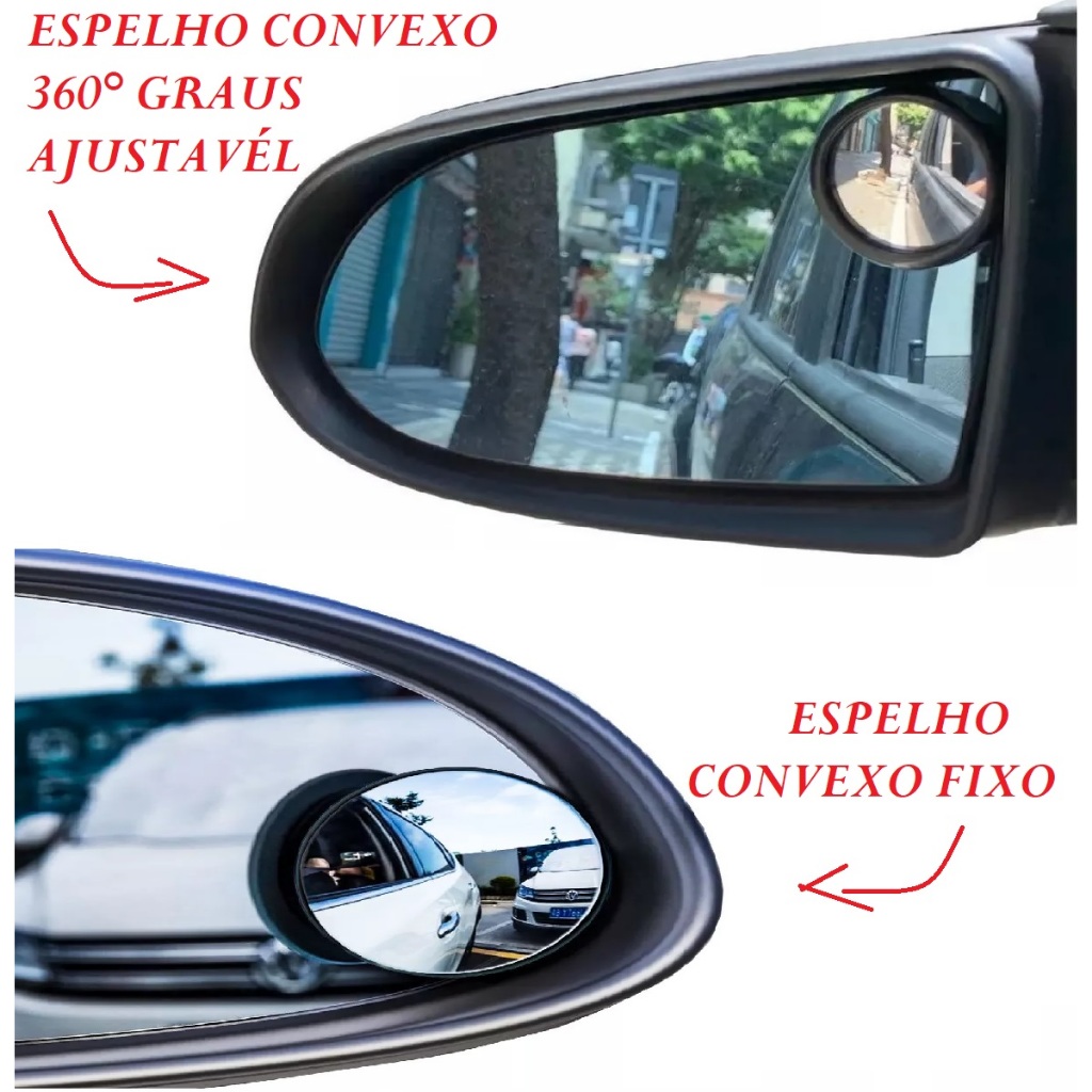 Oferta Conjunto De 2 Espelho Para Retrovisor Automóveis 5,2CM Convexo Carro Caminhão Fixo Ou Reguláv