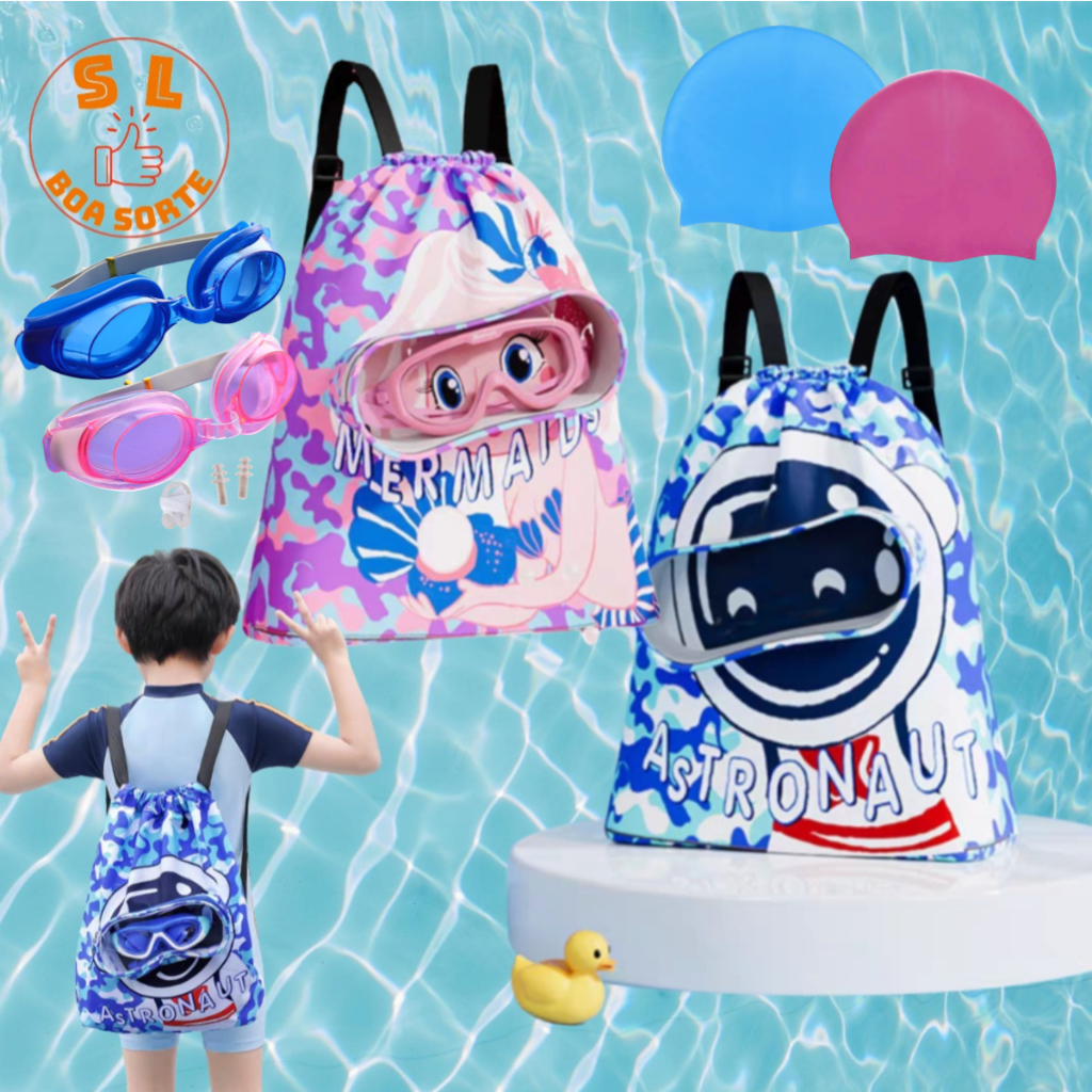 Natação Bolsa Mochila Infantil Prova Dágua Praia Piscina Esportiva Menina Menino