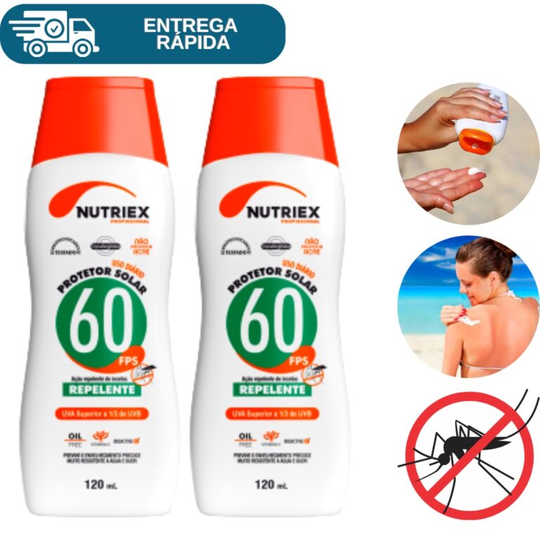 Kit 2 Protetor Solar Fps 60 Ação Repelente 120ml