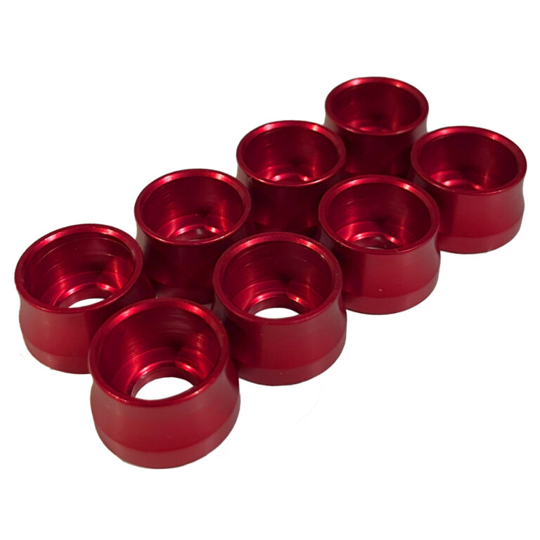 KIT ARRUELA ACABAMENTO ANODIZADA VERMELHO BRILHANT