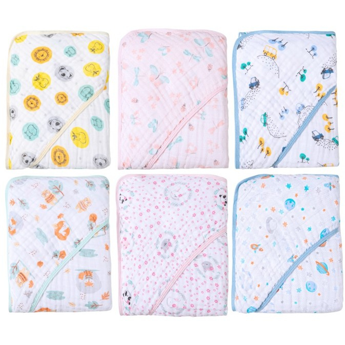 Toalha de Banho Fralda Soft com Capuz para Bebê  