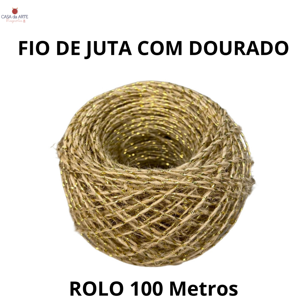 Fio de Juta Lurex Dourado – A MELHOR QUALIDADE DO MERCADO
