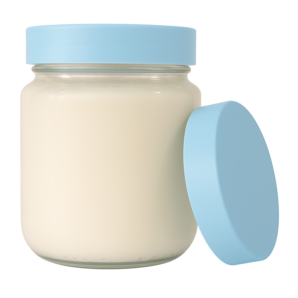 10 Potes De Vidro Frasco 200ml Com Tampas Plasticas Azul BPA Free Armazenamento de Leite Materno