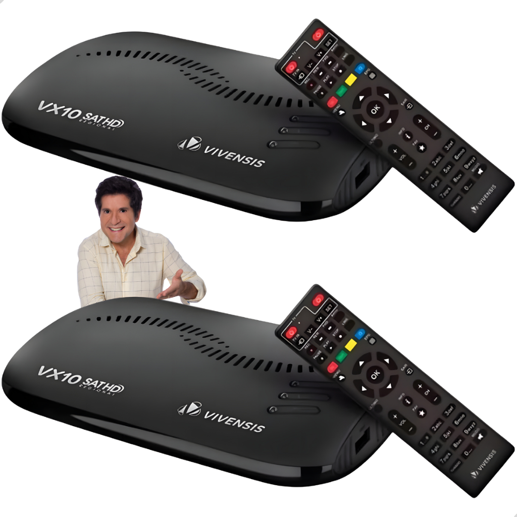 Kit 2 Receptor Vivensis VX10 Sathdregional Para Nova Parabólica Digital Sky Oi Tv