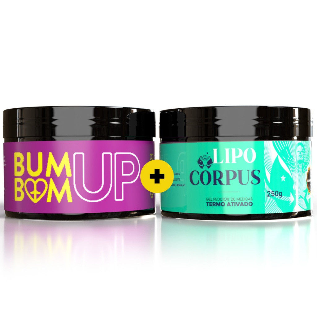 Gel Bumbum Up + Gel Redutor Lipo Corpus – 2 Potes