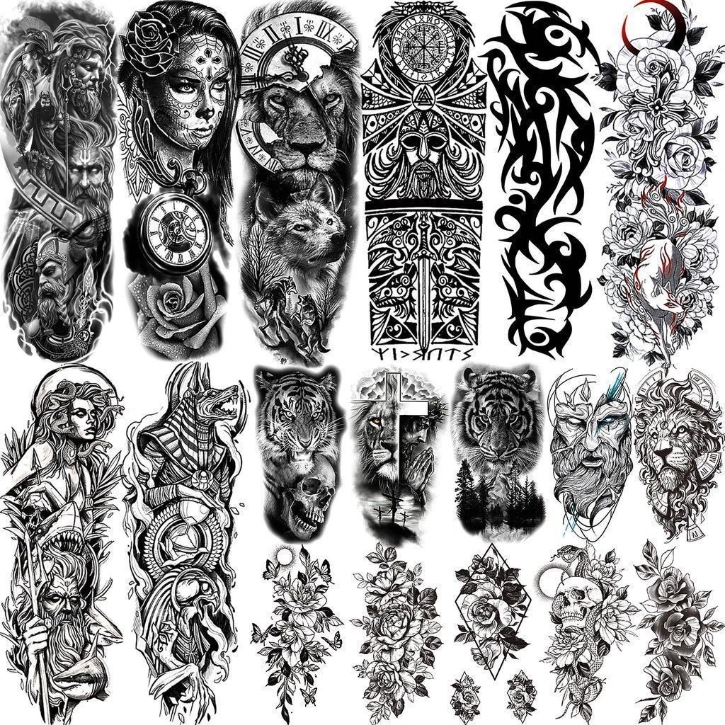 Tatuagem Temporária Tattoo Fake a Prova Dágua Unisex Realistas 3D Festa Social Verão Praia