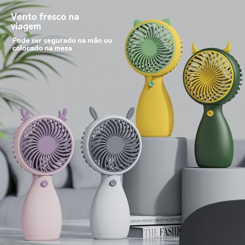 Ventilador pequeno portátil de alto valor Carregamento USB ventilador recarregável de mesa de dormit