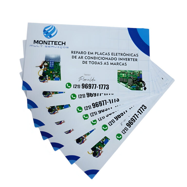 Cartão de Visita até 1000 Unidades Frente Com Ve