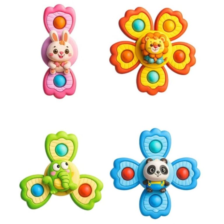 Kit Brinquedos de Banho Spinner Com Ventosa Chocal