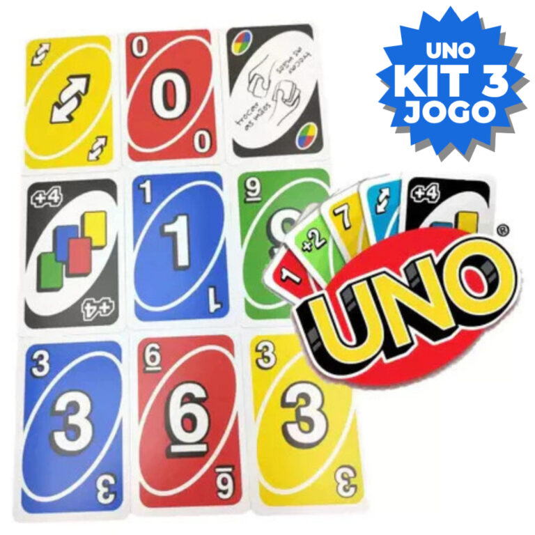 Kit 3,2 ou 1 Unidade Jogo Uno Original Mattel Dive