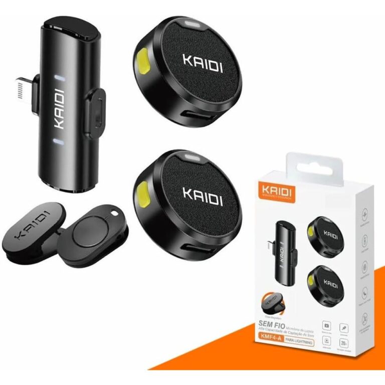 Microfone Lapela  Kaidi KMF4-A, KMF4-C, KMF5-A  e 
