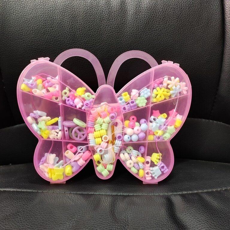 Kit Miçangas Infantil Pulseiras E Colar Maleta Fl