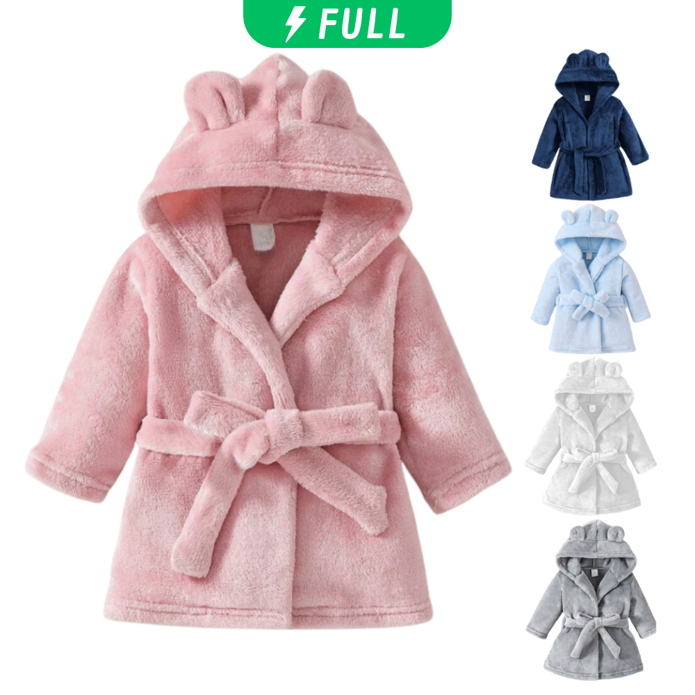 Roupão de Bebe Infantil Extra Macio Menina e Menino Tecido Fleece Antialérgico