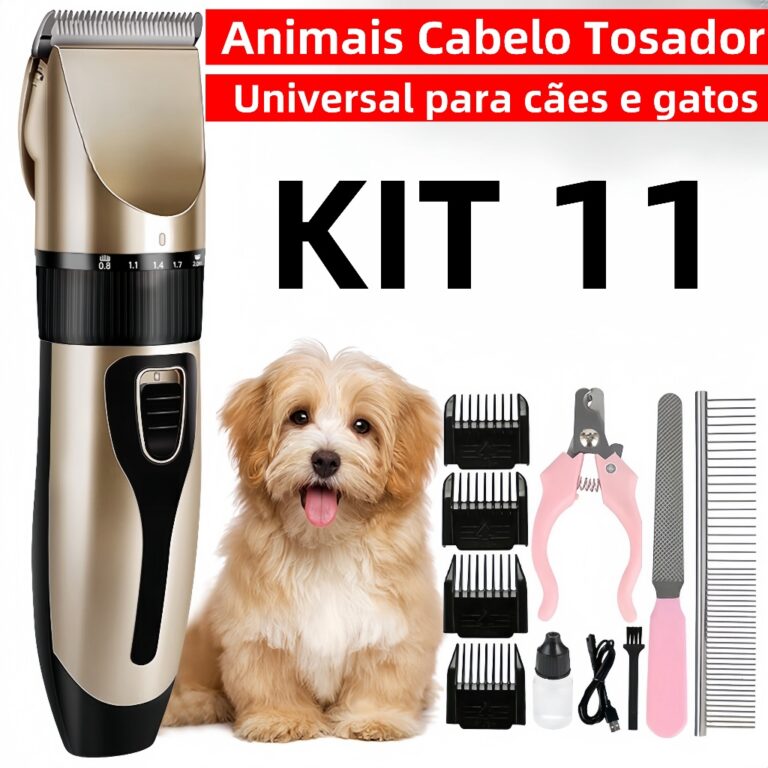 Kit 11 Máquina De Tosa Para Pet Profissional Cort