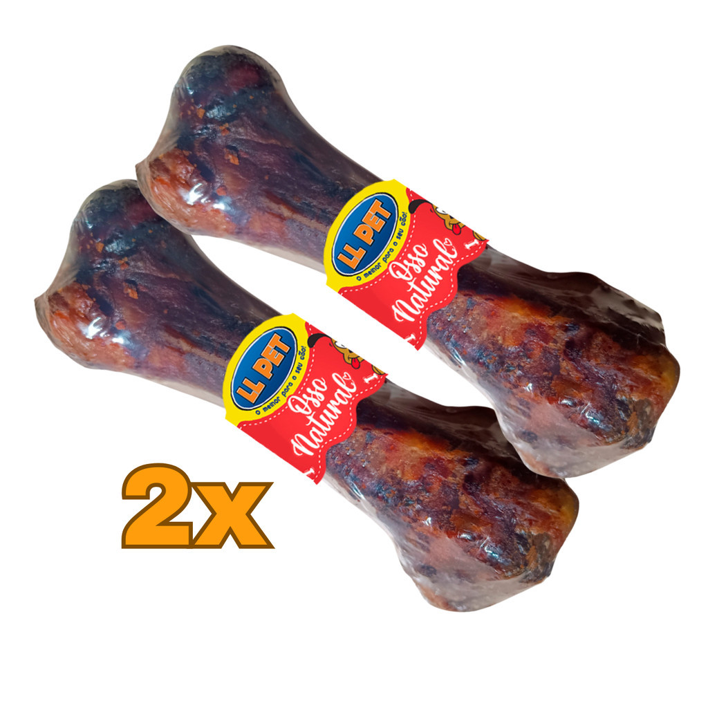 Kit Osso Petisco Pet Fêmur Suino Desidratado 100% Natural Defumado Para Cães