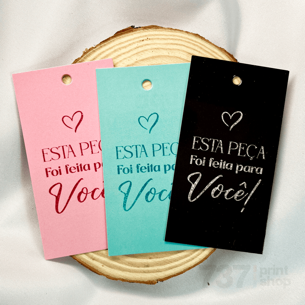 Etiqueta para Roupas Femininas Tag – Design Elegante com Frase Motivacional – Pronta Entrega