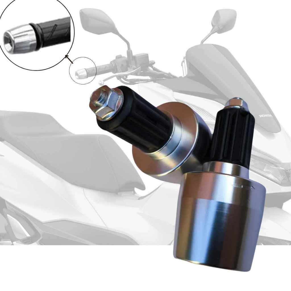 Par De Peso Pezinho De Guidão De Moto Pcx 150 Escovado Com Bucha p Guidão OCO