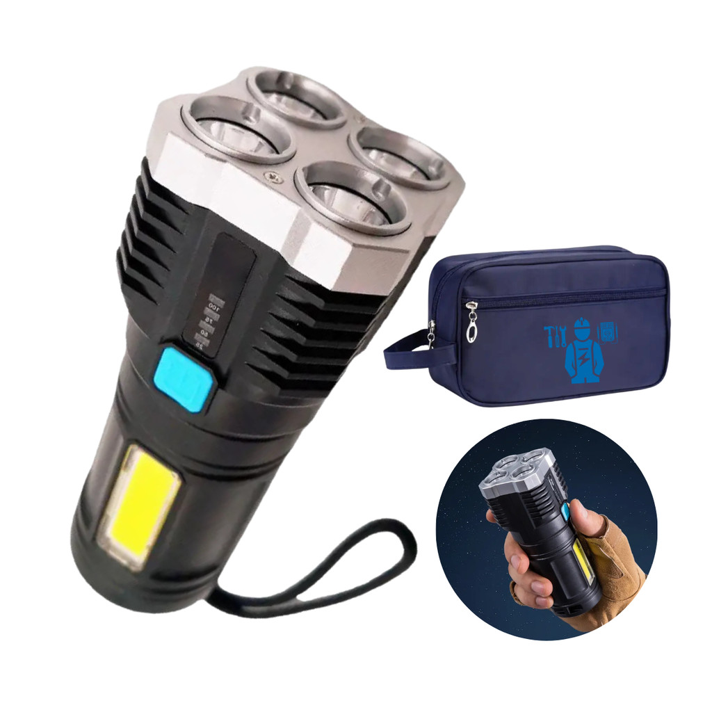 Bolsa Ferramentas Lanterna Holofote Led 20w 3 Iluminações