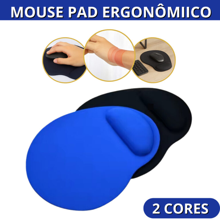 2x Mousepad Ergonômico Gamer Com Apoio De Punho P