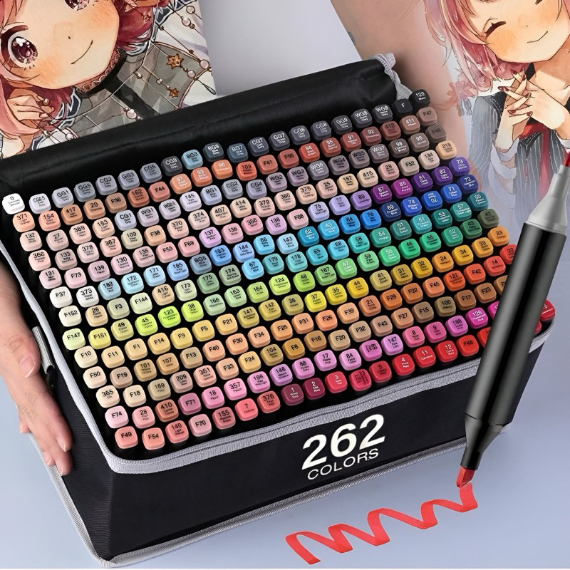 Canetinha Touch  kit  marcador com ponta dupla Oleosa Montagem Artística Para Estudant