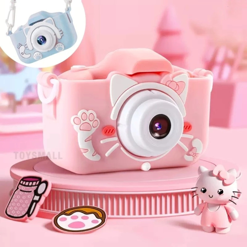 Câmera Infantil Digital Recarregável com Tela e Jogos Fotografa e Filma de Verdade com Capa