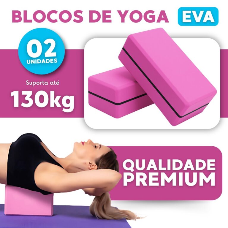 KIT 2 Bloco de Yoga/Pilates/fisioterapia Equilíbr