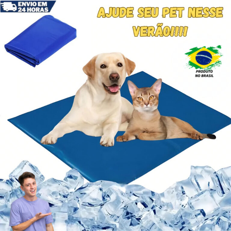 Tapete Gelado Refrescante Para Pet Cachorro Gato G