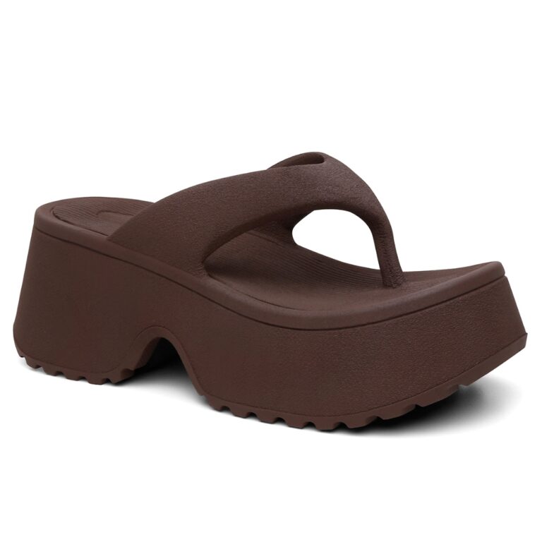 Sandália Papete Tamanco Salto Alto Anabela Plataf