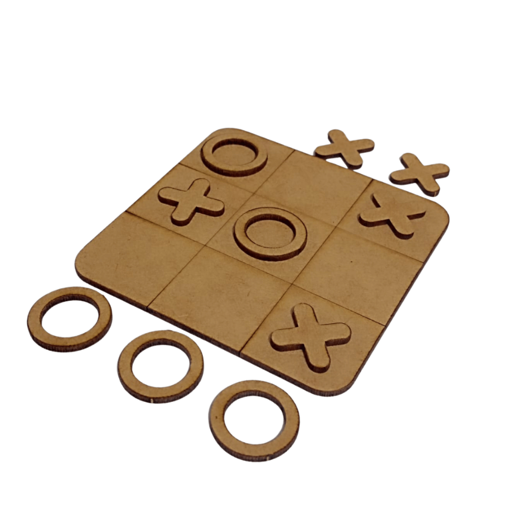 Kit Jogos da Velha em MDF 3mm  Tabuleiro 10cm Ideal para Presentes Lembrancinhas para Festa