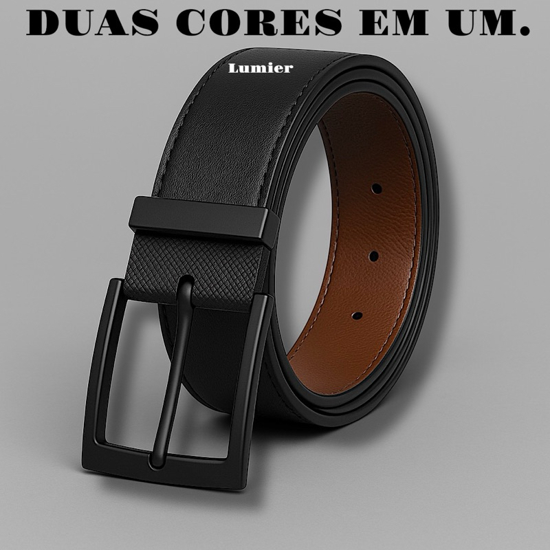 Cinto Masculino Couro Sintético Dupla Face.