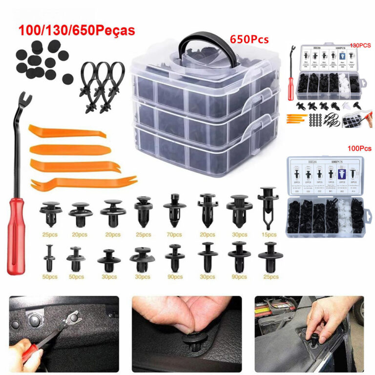 Kit 100/130/650 Peças Prendedor Híbrido Clips Fi