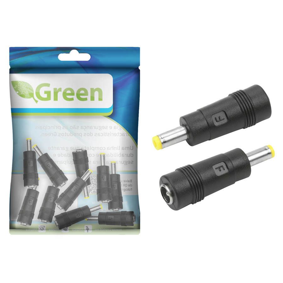 10x Adaptador P4 2.1 x 5.5mm Fêmea Para 1.7 x 4.8 Mm Macho