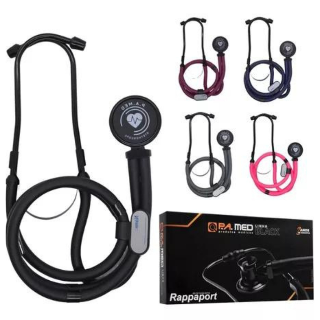 Estetoscópio Linha Black Rappaport – Pamed – Garantia 2 anos