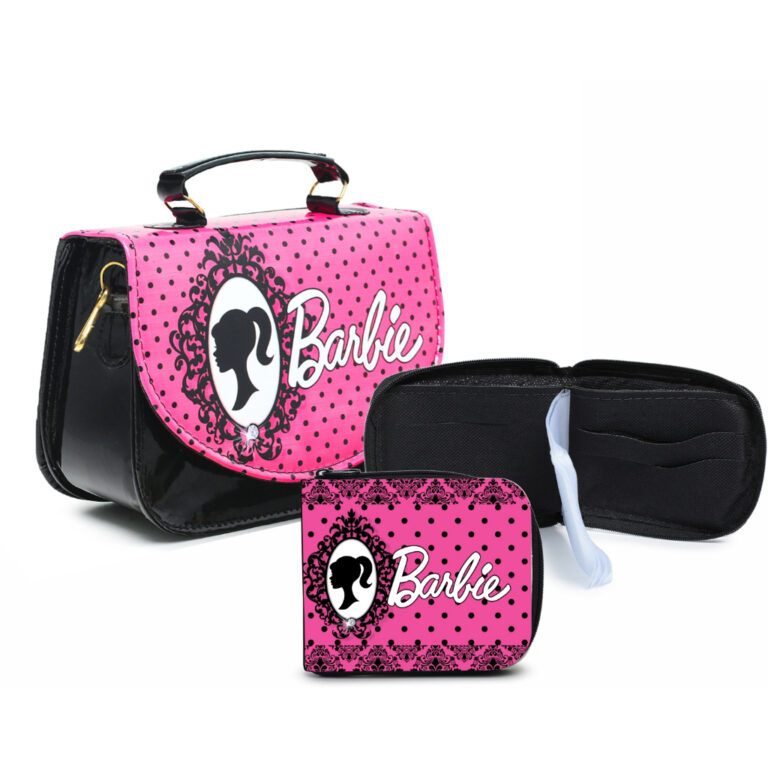 Bolsa Luxo com Carteira Barbie Poá