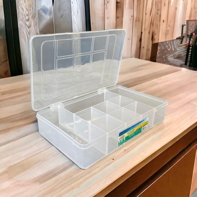 Caixa Box com 9 Divisorias Estojo de Pesca Porta I