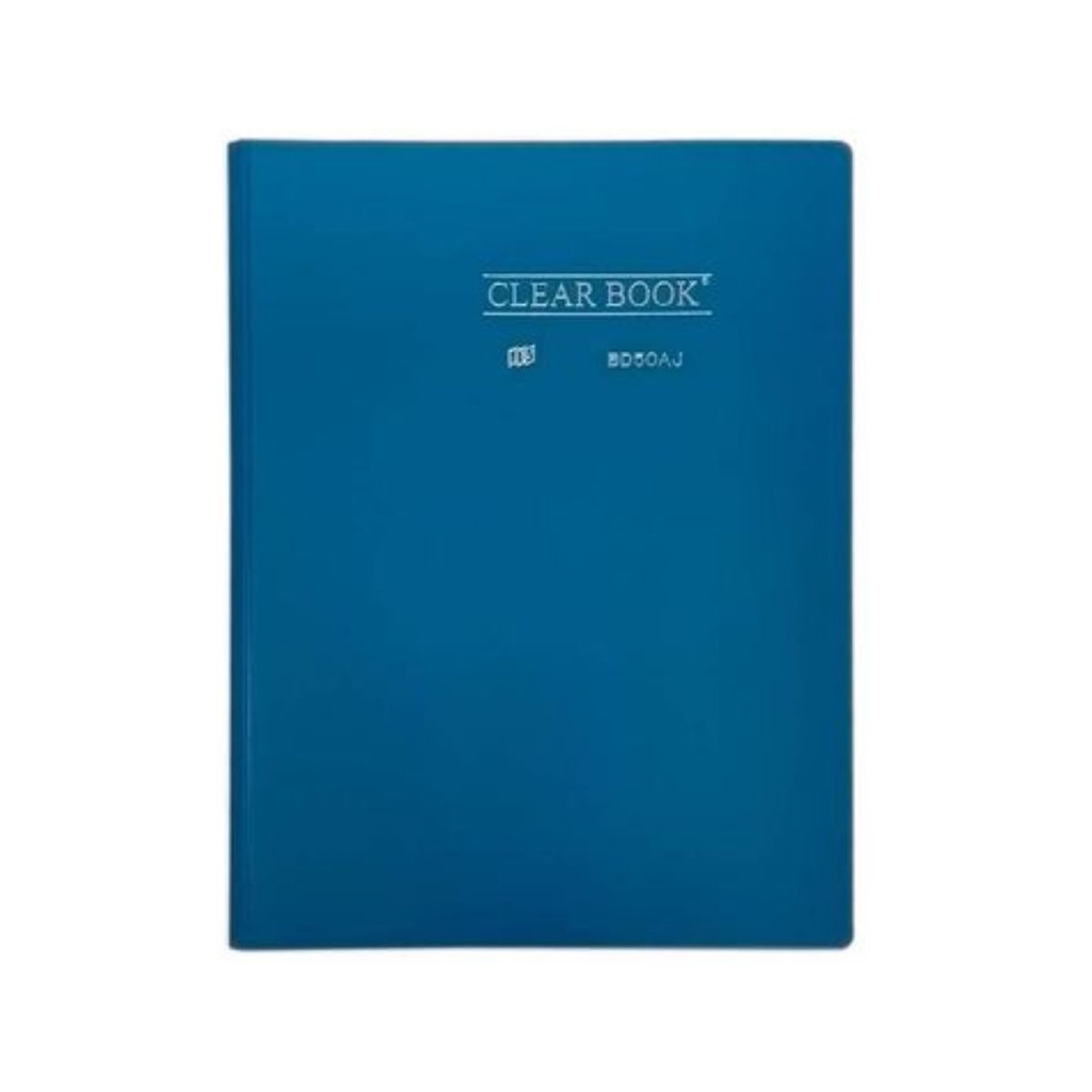Pasta Catálogo A4 com 50 Folhas Clearbook Yes Azul Escuro Universitário Colegial para Arquivos