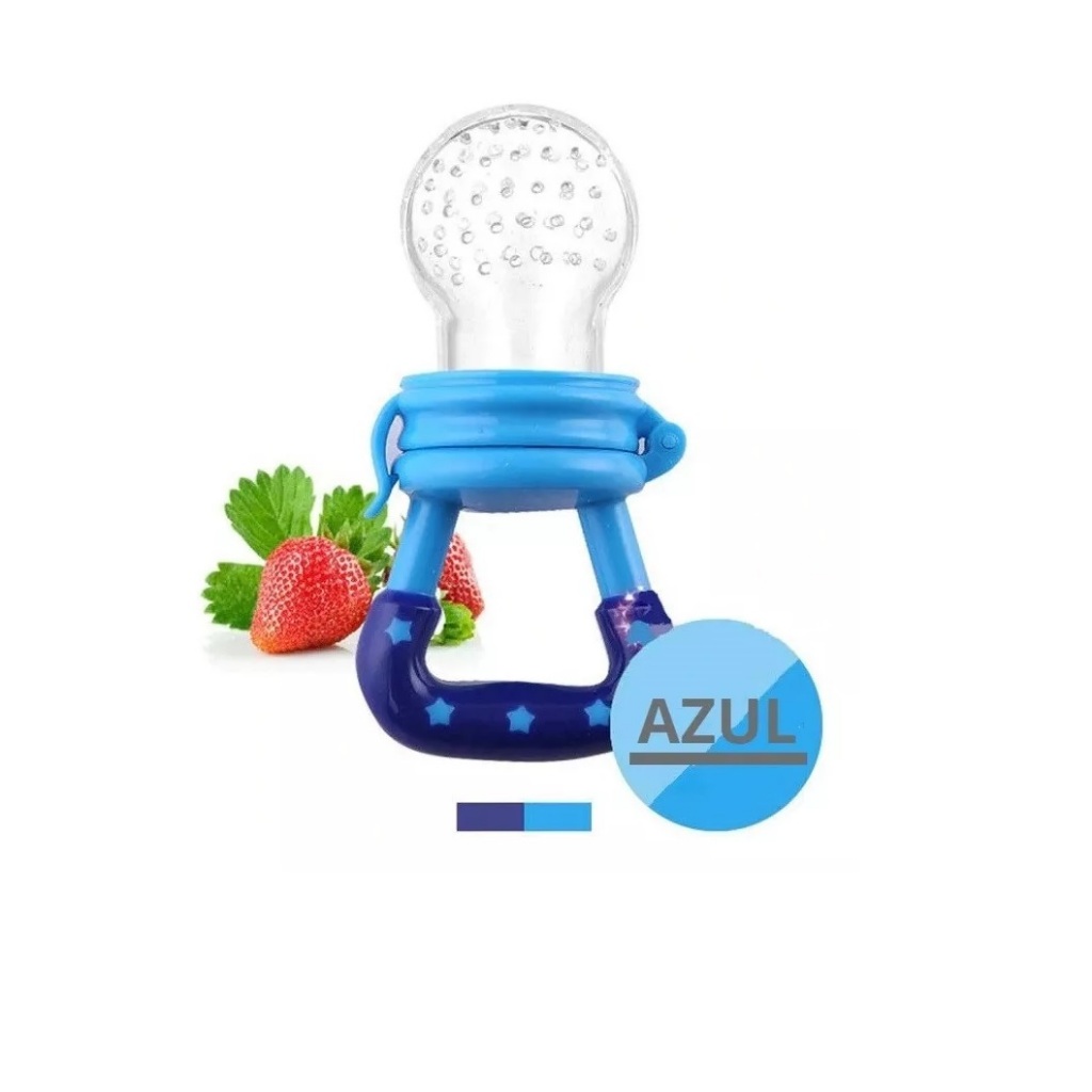 1 unidade CHUPETA ALIMENTADORA PARA BEBE PARA FRUTAS LEGUMES VEGETAIS COR: AZUL