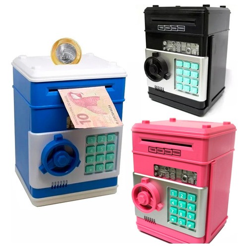 Cofre Digital Eletrônico Puxador Notas Moedas Aut