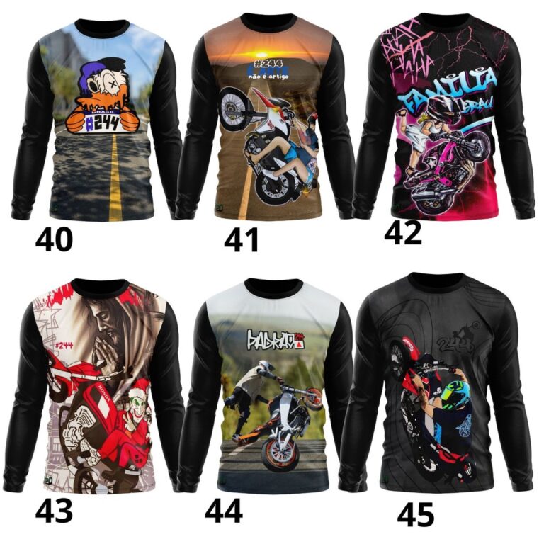 Camisa Camiseta UV Proteção Solar Motocross Moto