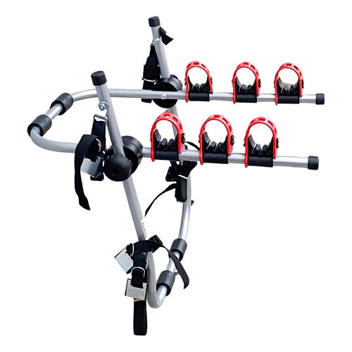 Suporte de Bicicleta para Carro Lobo 3 Bikes Prata