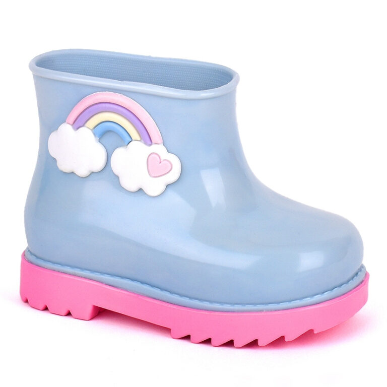 Galocha Baby Menina Kidy Splash Glitter Arco Iris 