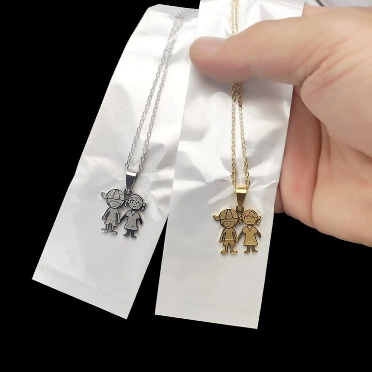 Corrente Pingente Filhos Menina E Menino Família 