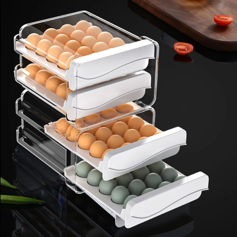 Porta Ovos Gaveteiro 2 Andares Empilhável Organiz