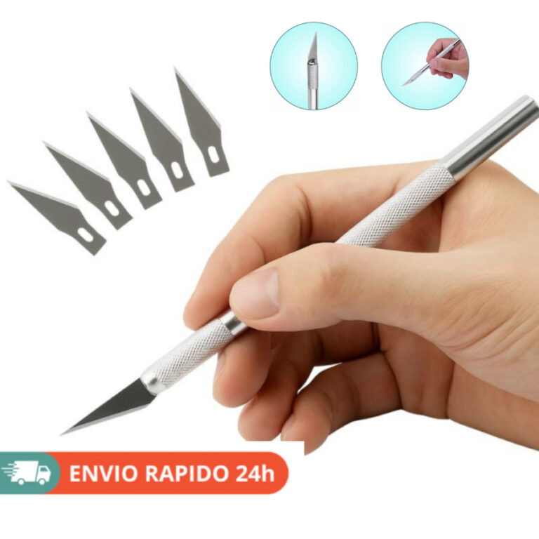 Estilete De Precisão Para Corte Bisturi + 5 Lâmi