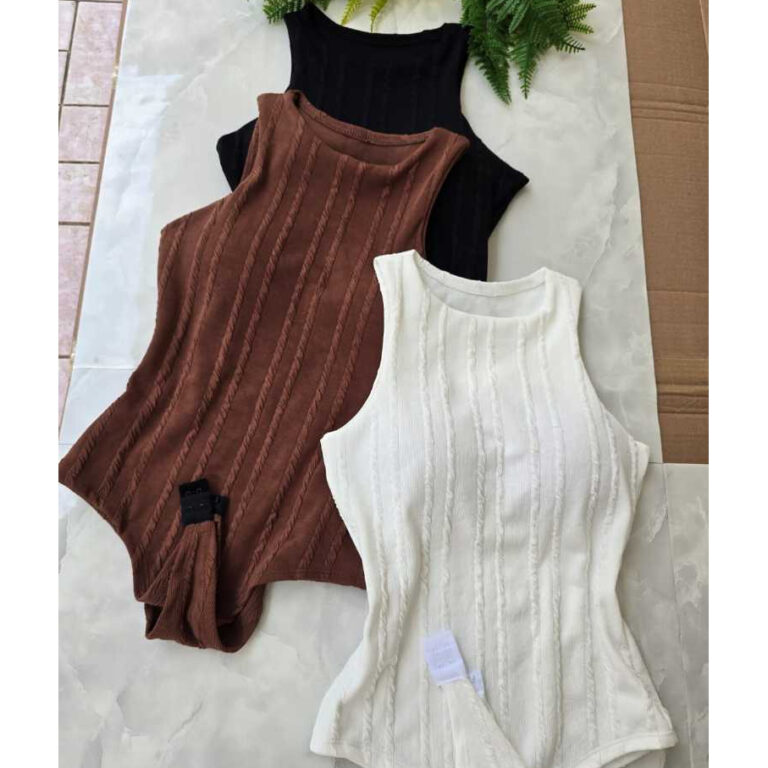 Body Regata Feminino Bory com Bojo Tecido Ribana P