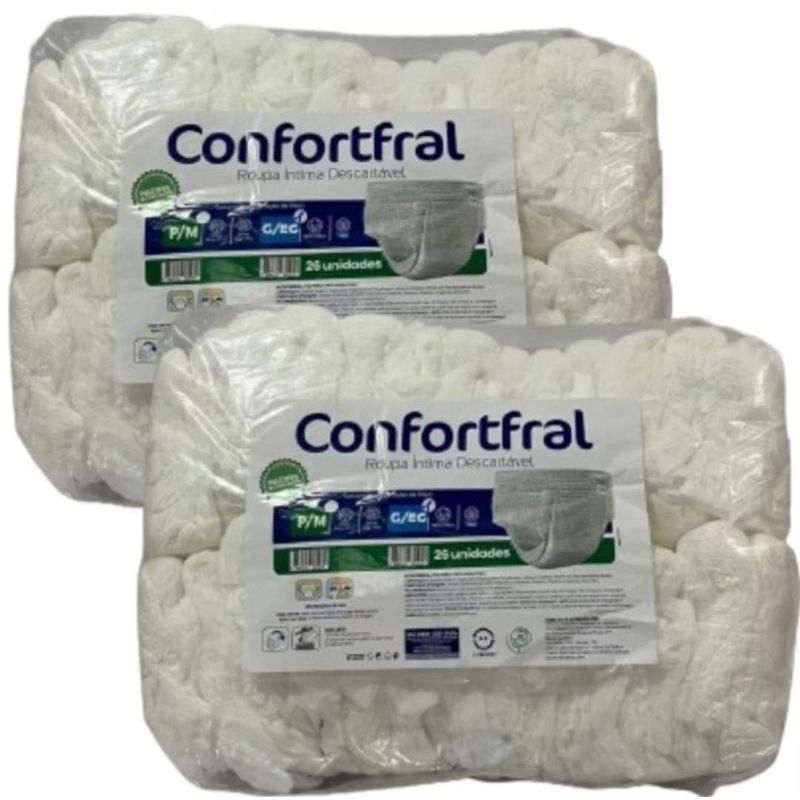 2 Kit De Fraldas Geriátrica Granel Pants Total (52) Fraldas