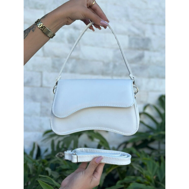 Bolsa Feminina Baguete de Ombro Aba Irregular Bols