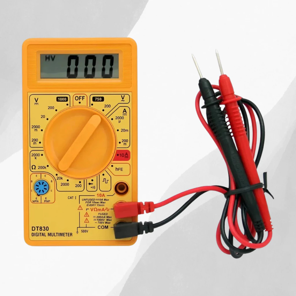 Multímetro Digital DT-830 Profissional Com Bateria E Ponta De Teste (SEM BIPE)
